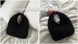 small crochet handbag tutorial | in depth crochet bag tutorial step by step