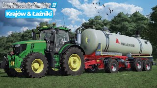 Geiler Sound im JD 6R250 + Annaburger Zubringer | Krajów And Łaźniki | Landwirtschafts-Simulator 22