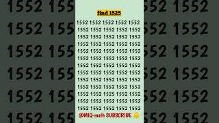 Spot the hidden number in 2 seconds:#trending #fypシ゚ #maths #iqtest #shorts #subscribe