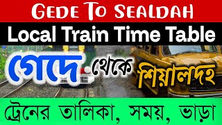 Gede To Sealdah Local Train Time Table and Ticket Fare