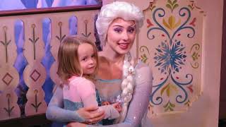 Meeting her favorite princess, Elsa!