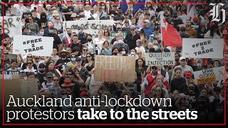 Auckland anti-lockdown protestors take to the streets | nzherald.co.nz