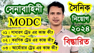 সেনাবাহিনী MODC সৈনিক পদের কাজ কী? BD Army MODC Sainik Job Circular 2024 | BD Army Job 2024