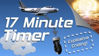 17 min exploding countdown timer with Jet Plane