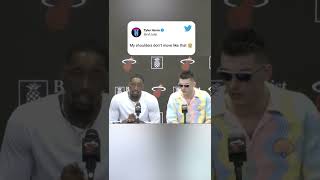 This interaction between Bam Adebayo and Tyler Herro 😂 #shorts