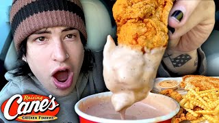 Raising Cane's HUGE Sauce Cup Dipping!