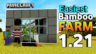 How to build Easiest Automatic Bamboo farm in Minecraft Bedrock!