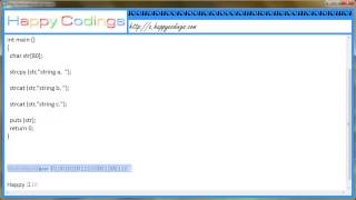 Append string how to use strcat c code example