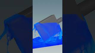 Houdini FLIP Fluid R&D - Slip On Collision #animation #vfx #3d #houdini #shorts