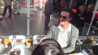 Finn Wittrock signing autographs in Hollywood at Ryan Murphy Walk of Fame ceremony