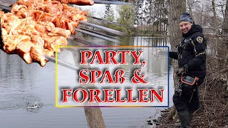 Forellenparty mit Freunden | Forellenangeln mit Spoons am neuen Gewässer