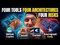 GitHub Copilot vs Claude Code vs Cursor vs Cody: Four Architectures, Four Risks (2026)