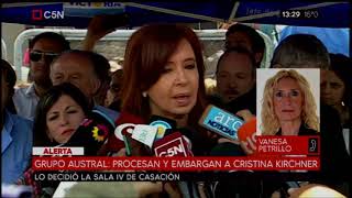 Procesan y embargan a Cristina Kirchner por Grupo Austral