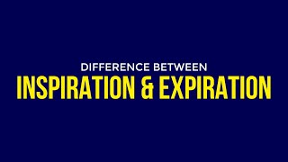 Difference Between Inspiration and Expiration