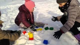 eTwinnig project ,, Winter outdoor games"- color ice pieces (Lithuania)