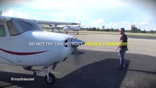 Hand Propping a Cessna 172 (Not for training purposes)