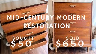 Citristrip almost RUINED our project… Mid Century Modern Furniture Makeover | Furniture Restoration