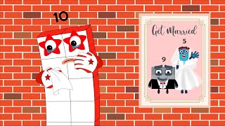 [ANIMATION STORY] Numberblocks 10 Sad😭 || Numberblocks 5 and 9 get married - Studio Cakningkak