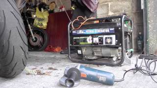 Re-energising a Generator with an Angle Grinder.