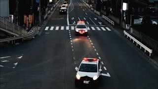 《警視庁》交通事故現場へ緊急走行にてパトカー急行