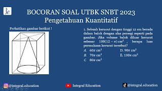 BOCORAN SOAL UTBK SNBT 2023 - Katanya Keluar (Soal Kerucut dalam Balok)