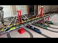 Awesome LEGO Train Set With Huge Lego Bridge - Passenger & Cargo Trains