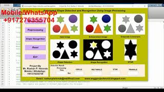 Shape Detection and Recognition Using MATLAB Project Source Code
