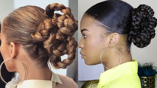 Braided Bun With Kanekalon Hair Collaboration With Glamfam