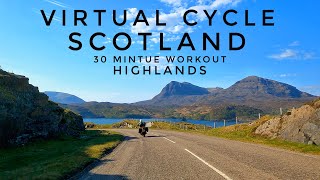 Indoor Cycling Workout Video With Music | Virtual Bike Ride | Scotland The Highlands