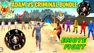 Free Fire Emote Fight On Factory Roof - Adam VS Criminal Bundle - Emote Challenge || Y GAMING