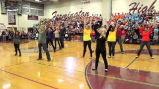 Teachers Dance at the Farmington High School Pep Rally 2012