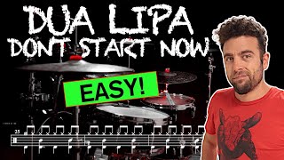 Dua Lipa - Don't Start Now - Drum cover (with scrolling drum score)