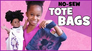 DIY TOTE BAGS No-Sew | Easy Doll and Girl Craft | BlueprintDIY Kids