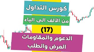 كورس التداول من الألف الى الياء (17) الفرق بين الدعوم والمقاومات والعرض والطلب