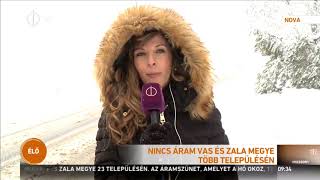 Nincs áram Vas és Zala megye több településén – M1 Ma reggel 2018-02-08