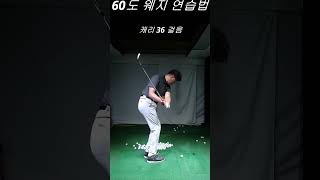 연습시간의 반은 웨지에 투자하세요, 60도 권합니다. 60도 거리별 연습 방법입니다.