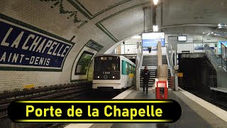 Metro Station Porte de la Chapelle - Paris 🇫🇷 - Walkthrough 🚶