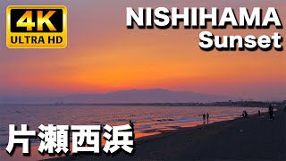 湘南片瀬西浜  優しい色合いの夕焼け空に出会う｜Shonan Katase Nishihama Sunset