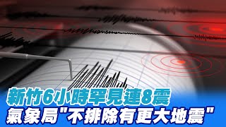 【每日必看】聽到地鳴！ 新竹6小時連8震 氣象局:異常密集 @中天新聞CtiNews 20220204