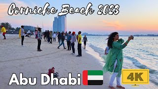 ABU DHABI 🇦🇪 CORNICHE BEACH [4K] | WALKING TOUR | RAMADAN KAREEM | APRIL 2023