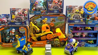 Paw Patrol \u0026 Rubble Crew Collection Unboxing--Mix's Mixing Truck--Wheeler's Dump Truck--Patrick ASMR