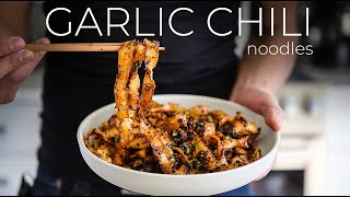 SPICE UP YOUR WEEKLY MENU with this crazy delish Garlic Chili Noodles Recipe!