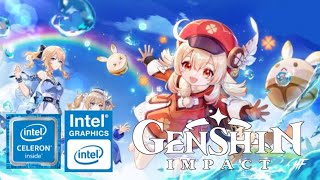 Celeron N4000 + UHD 600 | 4GB RAM | Genshin Impact - v1.6 - 720p, 540p \u0026 360p - Lowest Settings