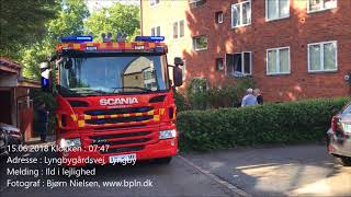 15.06.2018 Voldsom brand i lejlighed, Lyngby