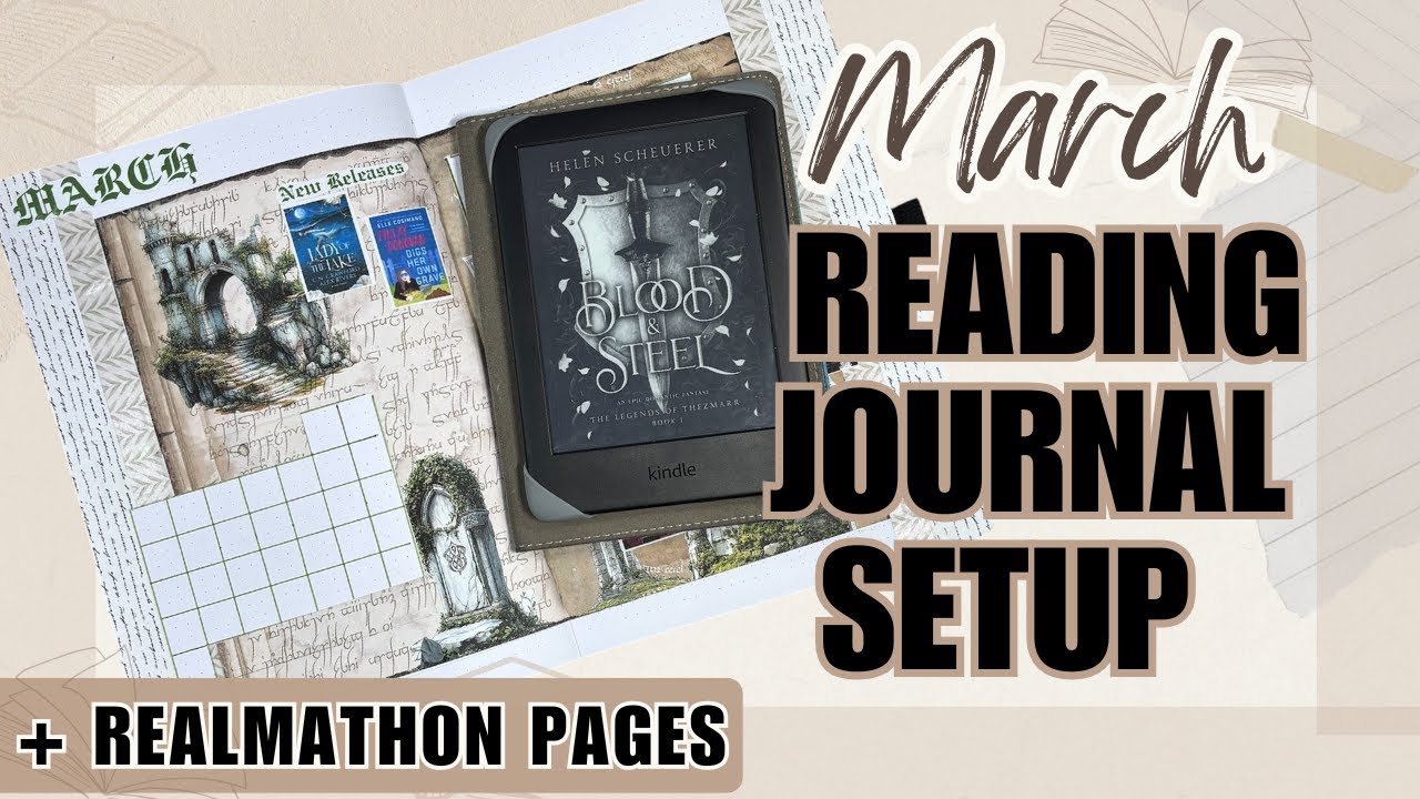 March Reading Journal Setup And Realmathon Reading Bujo Youtube