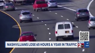Nashvillians lose 65 hours a year in traffic, study says