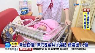 全台首推! 伸港發坐月子津貼 產婦領1.6萬│中視新聞 20191024