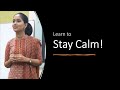 Toastmasters Pathway Speech - Stay Calm!