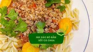 Cách làm nui xào bò bằm sốt cà chua tiện lợi mà rất giàu dinh dưỡng - Origin Việt Nam #shorts