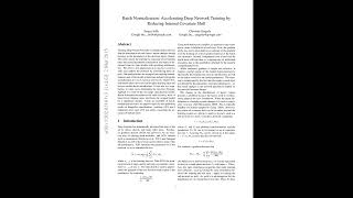 Batch Normalization: Reducing Internal Covariate Shift to Accelerate Deep Network Training
